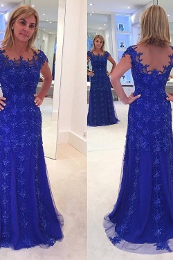Elegant Long Mother of The Bride Dresses with Beads and Lace Appliques 602138