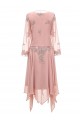 Long Sleeves Lace Chiffon Short Mother of The Bride Dresses 602146