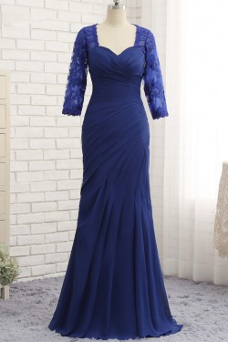 Mermaid 3/4 Length Sleeves Lace Mother of The Bride Dresses 602148
