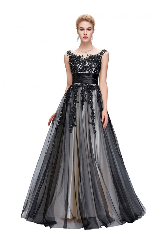 A-Line Beaded Lace Appliques Long Mother of The Bride Dresses 602152