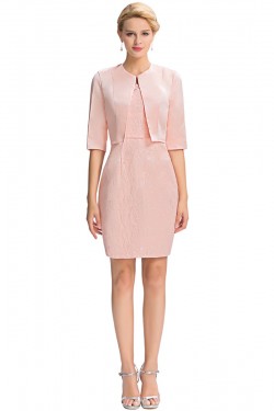 Short Pink Lace Mother of The Bride Dresses 602153