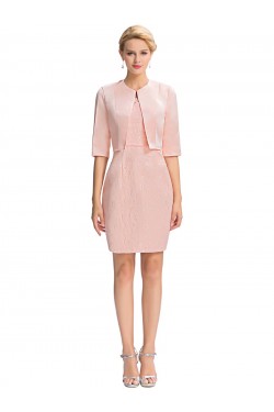 Short Pink Lace Mother of The Bride Dresses 602153 Short Pink Lace Mother of The Bride Dresses 602153