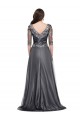 A-Line 3/4 Length Sleeves Long Mother of The Bride Dresses 602154