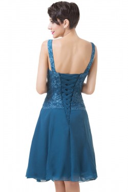 Short Long Sleeves Lace Chiffon Mother of The Bride Dresses 602155