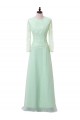 A-Line Long Sleeves Lace Chiffon Mother of The Bride Dresses 602156 A-Line Long Sleeves Lace Chiffon Mother of The Bride Dresses 602156