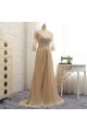 Beaded Lace Chiffon V-Neck Long Mother of The Bride Dresses 602157