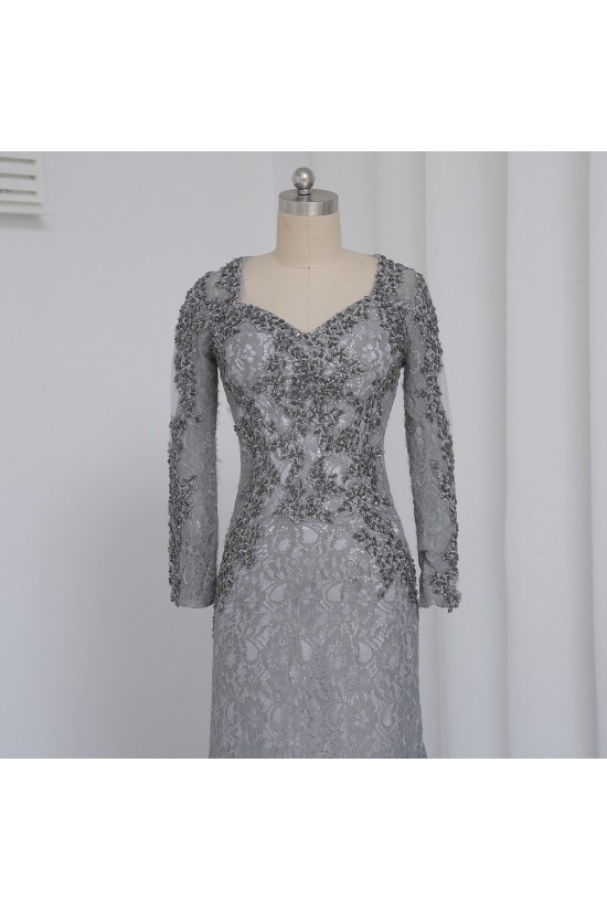 Long Sleeves Beaded Lace Mother of The Bride Dresses 602158