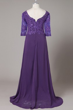 A-Line Beaded Lace Chiffon Mother of The Bride Dresses 602159