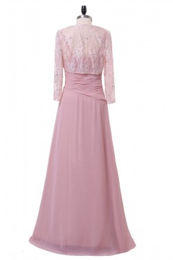 A-Line Beaded Lace Chiffon Long Mother of The Bride Dresses 602162