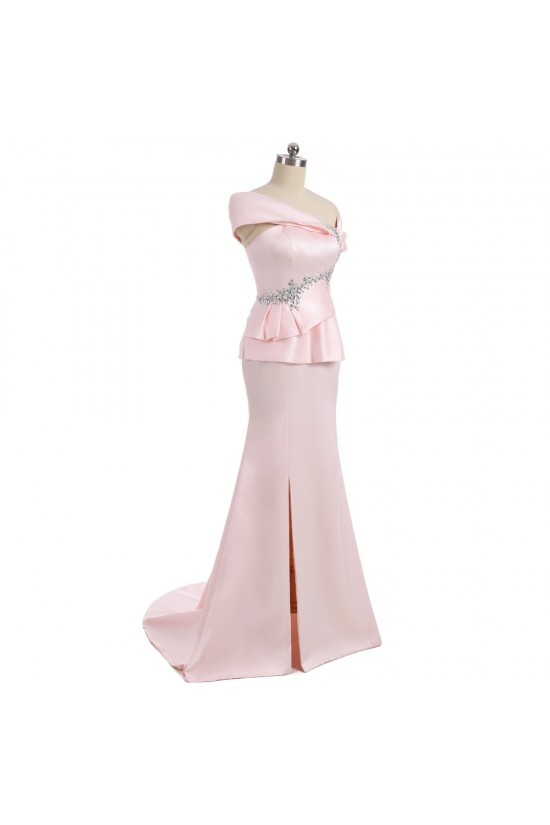 Long Pink Beaded Mermaid Mother of The Bride Dresses 602163