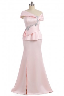 Long Pink Beaded Mermaid Mother of The Bride Dresses 602163