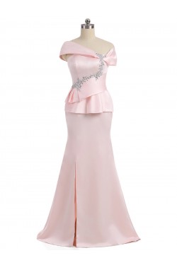 Long Pink Beaded Mermaid Mother of The Bride Dresses 602163