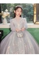 A-Line Princess Sparkly Flower Girl Dresses with Long Sleeves XF101002 A-Line Princess Sparkly Flower Girl Dresses with Long Sleeves XF101002