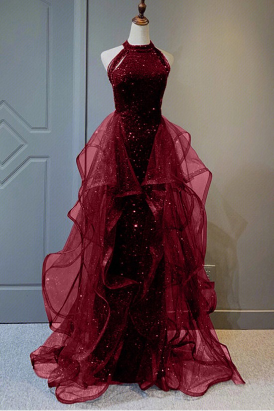 Gorgeous Sequins Long Prom Dresses Formal Evening Party Dresses XP101006