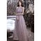 A-Line Sparkle Tulle Beaded Long Prom Dresses Formal Evening Party Dresses XP101041