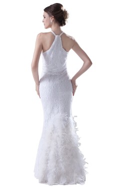 Modest Trumpet / Mermaid Sleeveless Floor length Lace Wedding Dresses WD010001