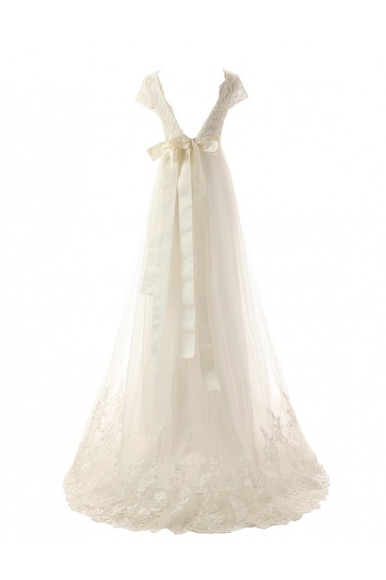 Sexy A-line V-neck Lace Sweep Train Wedding Dresses WD010003 Sexy A-line V-neck Lace Sweep Train Wedding Dresses WD010003