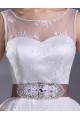 Ball Gown Scoop Floor Length Wedding Dresses WD010004