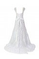 A-line Straps Sleeveless Sweep Train Lace Wedding Dresses WD010007