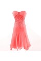 A-line Sweetheart Short/Mini Chiffon Applique Wedding Dresses WD010009