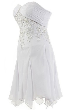 A-line Sweetheart Short/Mini Chiffon Applique Wedding Dresses WD010009
