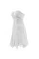 A-line Sweetheart Short/Mini Chiffon Applique Wedding Dresses WD010009