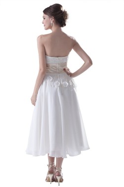 A-line Sweetheart Tea-Length Wedding Dresses WD010012