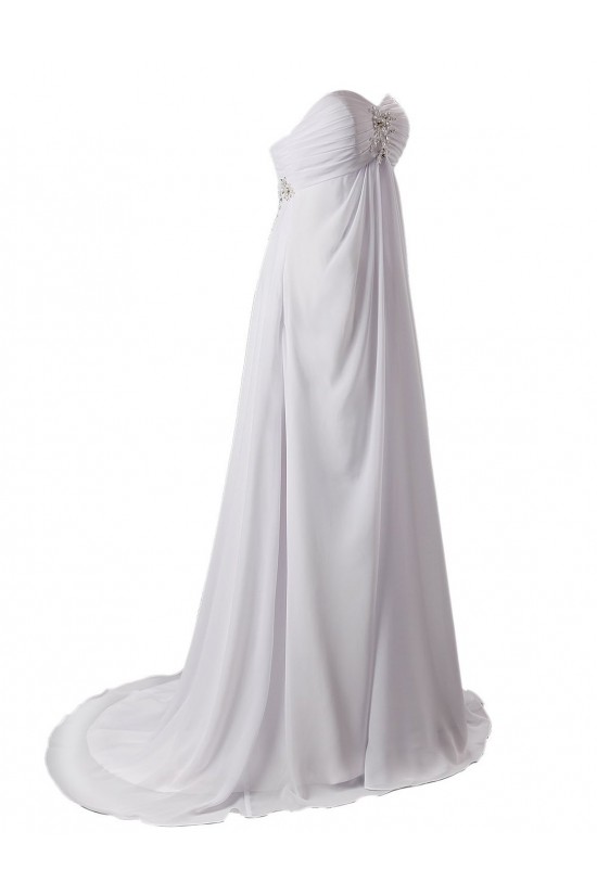 Empire Sweetheart Beaded Chiffon Sweep Train Maternity Wedding Dresses WD010016 Empire Sweetheart Beaded Chiffon Sweep Train Maternity Wedding Dresses WD010016