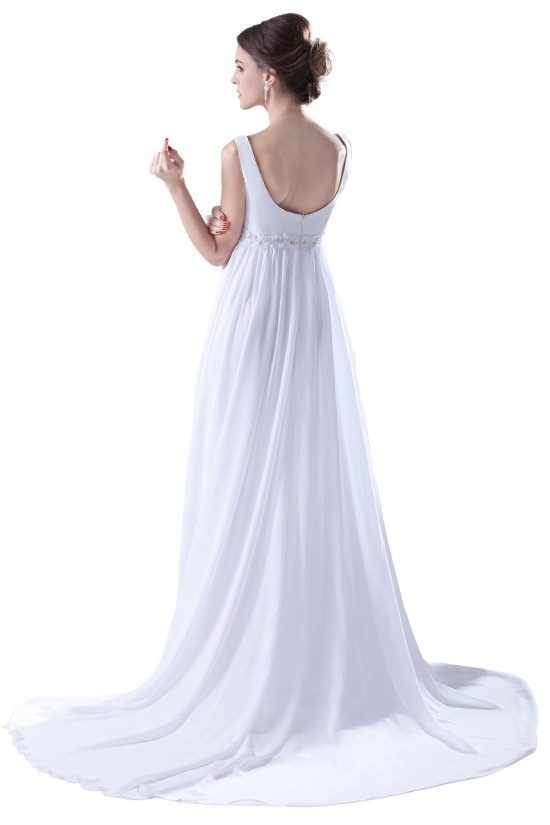 Empire Straps Chiffon Chapel Train Maternity Wedding Dresses WD010017 Empire Straps Chiffon Chapel Train Maternity Wedding Dresses WD010017