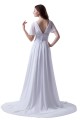 Sheath/Column Off-the-Shoulder Chapel Train Chiffon Wedding Dresses WD010019 Sheath/Column Off-the-Shoulder Chapel Train Chiffon Wedding Dresses WD010019