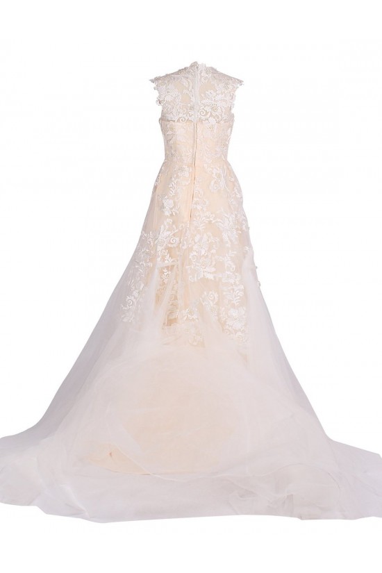 A-line Chapel Train Applique Wedding Dresses WD010027 A-line Chapel Train Applique Wedding Dresses WD010027