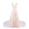 A-line Chapel Train Applique Wedding Dresses WD010027