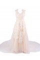 A-line Chapel Train Applique Wedding Dresses WD010027 A-line Chapel Train Applique Wedding Dresses WD010027