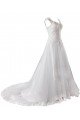 A-line Chapel Train Lace Wedding Dresses WD010028