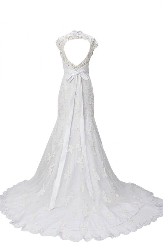Trumpet/Mermaid Chapel Train Lace Wedding Dresses WD010029