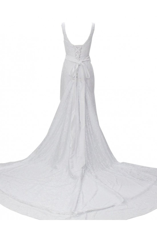 Sheath/Column Straps Chapel Train Lace Wedding Dresses WD010034 Sheath/Column Straps Chapel Train Lace Wedding Dresses WD010034