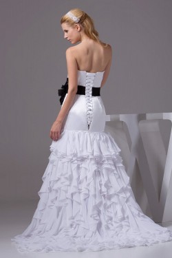 Trumpet/Mermaid Sweetheart Court Train Wedding Dresses WD010036