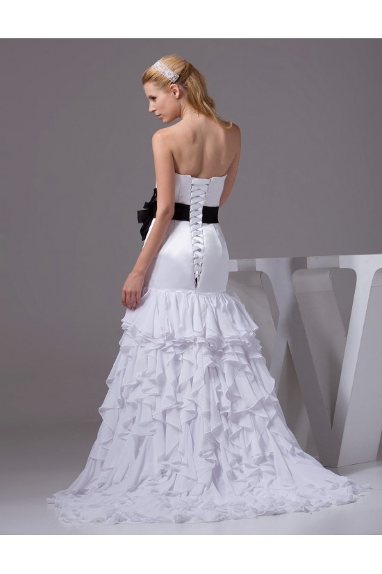Trumpet/Mermaid Sweetheart Court Train Wedding Dresses WD010036