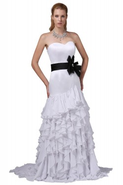 Trumpet/Mermaid Sweetheart Court Train Wedding Dresses WD010036