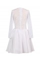 A-line Long Sleeves Lace Short Wedding Dresses WD010037