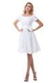 A-line Short Sleeves Short Wedding Dresses WD010038