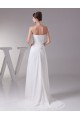 Sheath/Column Strapless Sweep Train Wedding Dresses WD010039