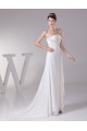 Sheath/Column Strapless Sweep Train Wedding Dresses WD010039