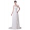 Sheath/Column Strapless Sweep Train Wedding Dresses WD010039