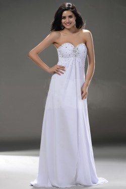 Empire Sweetheart Floor Length Beaded Wedding Dresses Maternity Wedding Dresses WD010041
