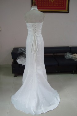 Trumpet/Mermaid Halter Lace Bridal Wedding Dresses WD010048