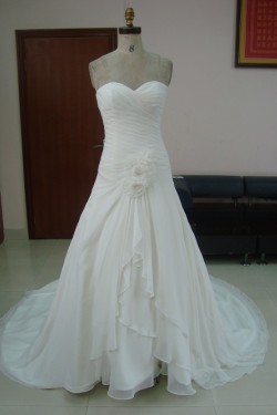 A-line Sweetheart Chapel Train Bridal Wedding Dresses WD010049
