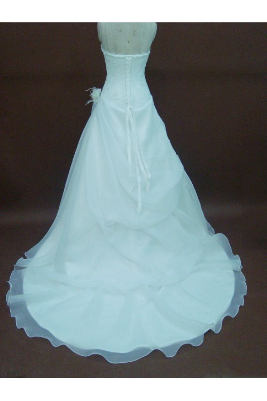 A-line Strapless Chapel Train Bridal Wedding Dresses WD010059 A-line Strapless Chapel Train Bridal Wedding Dresses WD010059
