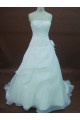 A-line Strapless Chapel Train Bridal Wedding Dresses WD010059