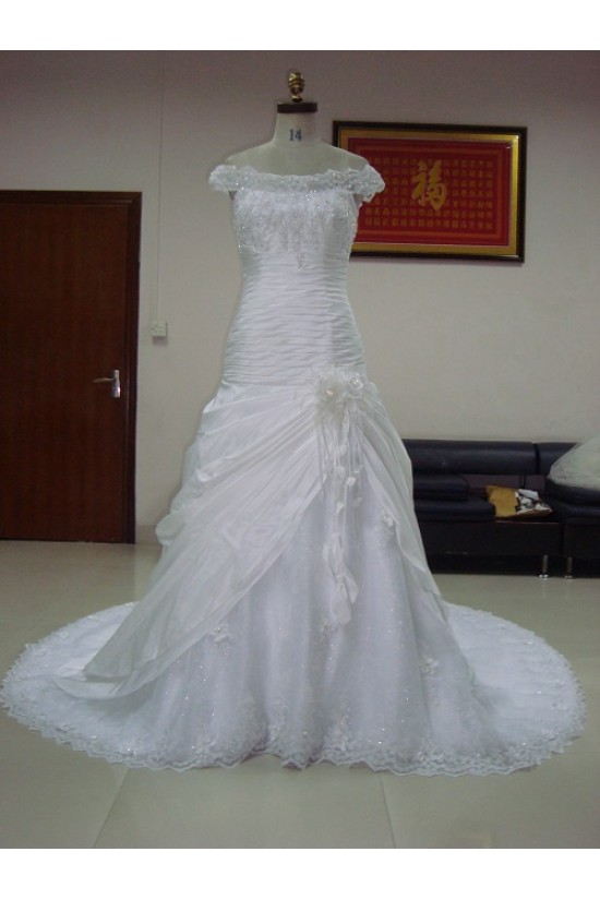 A-line Off the Shoulder Lace Chapel Train Bridal Wedding Dresses WD010061 A-line Off the Shoulder Lace Chapel Train Bridal Wedding Dresses WD010061